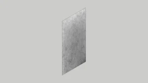 A single, textured rectangular panel is standing upright at an angle against a plain, light gray background.