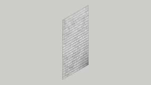 A thin, rectangular, vertically-oriented gray panel with diagonal lines running across its surface, displayed against a light gray background.